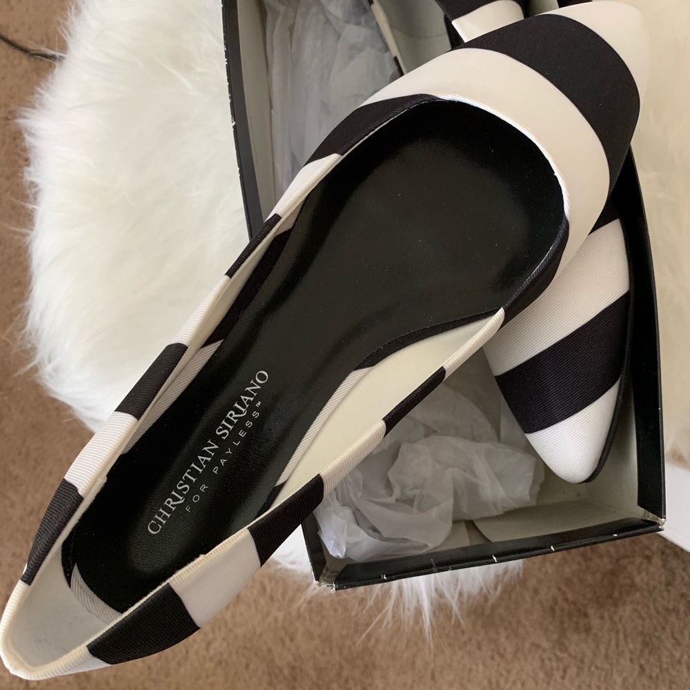 Black and White dress flats
